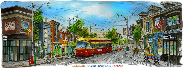"Leslieville" Queen St East, Toronto Ontario