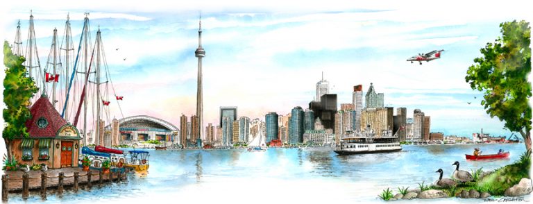 Toronto Waterfront Skyline, Toronto Ontario